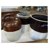 ASSORTED STONEWARE CROCKS