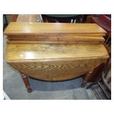 ANTIQUE OAK OVAL DROP LEAF TABLE WITH BOARDS