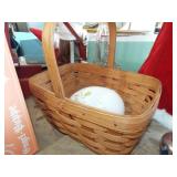 LONGABERGER BASKET & MILK GLASS EGG