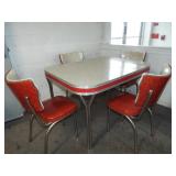 MID CENTURY TABLE WITH 4 CHAIRS