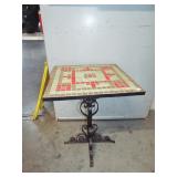 RETRO WROUGHT IRON TILE TOP TABLE