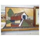 INLAID BATH FOLKART PICTURE