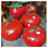 ASSORTED APPLE COOKIE JARS