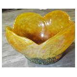 ART GLASS HAND BLOWN BOWL
