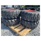 New Set Of (4) 12-16.5 Skid Steer Tires W/ Rims