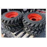 New Set of (4) 10-16.5 N.H.S Skid Loader Tires