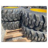 New Set Of (4) 12-16.5 NHS Skid Loader Wheels