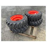 New Set Of (4) SKS-1 10-16.5 NHS Skid Loader Tires