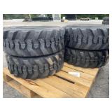 New Set Of (4) 10-16.5 NHS SKS1 Skid Loader Tires