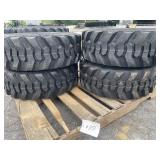 New Set Of (4) 10-16.5 NHS SKS1 Skid Loader Tires