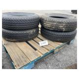 New Set Of (4) ST205/75R15 Radial Trailer Tires