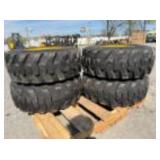 New Set Of (4) 12-16.5 Skid Loader Tires W/ Rims