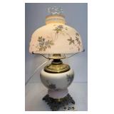 Victorian Electrified Hand Painted Parlor Lamp