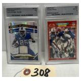 (2) Graded Football Cards - McCoy & Signed Thomas