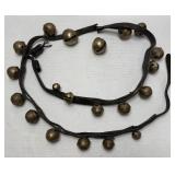 Leather Strap of Graduated Brass Sleigh Bells