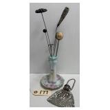 Antique Hatpins & Metal Mesh Expandable Purse