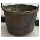 Large Copper Cauldron w/ Iron Bail Handle