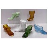 (5) Glass Shoes - Uranium Slag Glass ++