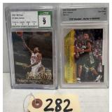 (2) Graded Allen Iverson Graded Basketball Cards