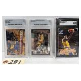 (3) Graded Kobe Bryant Basketball Cards