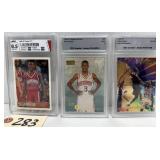 (3) Graded Allen Iverson Basketball Cards