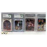 (4) Michael Jordan Graded Basket/Baseball Cards