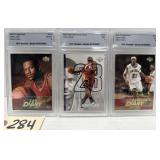 (3) Lebron James Graded Basketball Cards