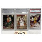 (3) Lebron James Graded Basketball Cards