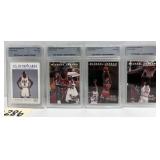 (4) Michael Jordan Graded Basketball Cards
