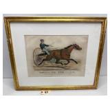 Currier & Ives "Lady Thorn" Horse & Cart Print