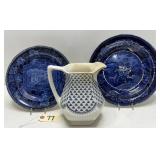 3pcs English Transferware - Wood/Adams & Sons