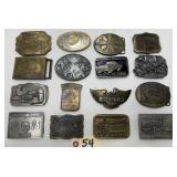 (16) Belt Buckles - Vehicles, Alcohol, Farming