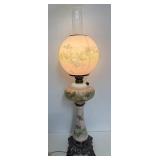Victorian Electrified Hand Painted Banquet Lamp