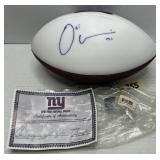 Osi Umenyiora Hand Signed Football w/ COA