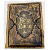 1886 Illustrated Family Bible - Leather Hardcover
