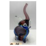 9" Murano Glass Good Luck Elephant