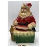 Vintage Chalkware Santa Claus Coin Bank