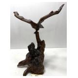 Vintage Burl Wood Bird Sculpture