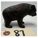 Cast Iron "TEDDY" Bear Coin Bank