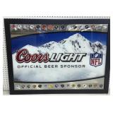 2008 Coors Light NFL Mirrored Sign