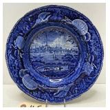 Historical Staffordshire Plate "City of Albany"