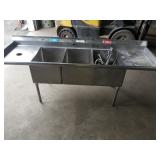 3 bay stainless steel sink