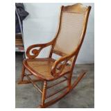 EARLY CAINED LINCOLN ROCKER