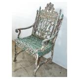 FANCY VICTORIAN CAST IRON ARM CHAIR