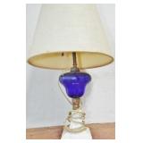 COBALT OIL LAMP CONVERTED