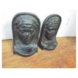 VERY HEAVY BRONZE BOOKENDS