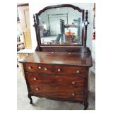 MID CENTURY DRESSER WITH MIRROR