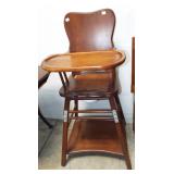 MID CENTURY CONVERTABLE HIGH CHAIR