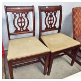 2 MAHOGANY DINING CHAIRS