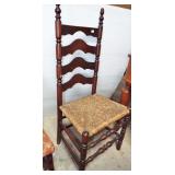 RUSHED SEAT LADDER BACK CHAIR